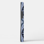 Coques Case-Mate iPhone Motif géométrique bleu de style rétro (Verso / Droite)