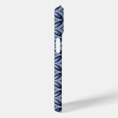 Coques Case-Mate iPhone Motif géométrique bleu de style rétro (Verso / Droite)