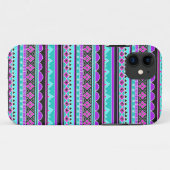 Coques Case-Mate iPhone Motif géométrique bleu et pourpre électrique (Dos (Horizontal))