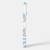 Coques Case-Mate iPhone Motif géométrique bleu pâle (Verso / Droite)