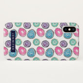 Coques Case-Mate iPhone Motif géométrique bleu violet rose mou personnalis (Dos (Horizontal))