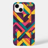 Coques Case-Mate iPhone Motif géométrique coloré (Verso)
