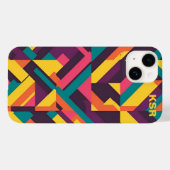 Coques Case-Mate iPhone Motif géométrique coloré (Verso (horizontal))