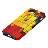 Coques Case-Mate iPhone Motif géométrique d'arc-en-ciel vibrant abstrait (Bas)