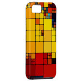 Coques Case-Mate iPhone Motif géométrique d'arc-en-ciel vibrant abstrait (Dos/Droit)