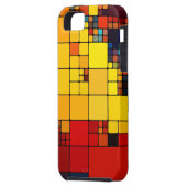 Coques Case-Mate iPhone Motif géométrique d'arc-en-ciel vibrant abstrait (Dos gauche)