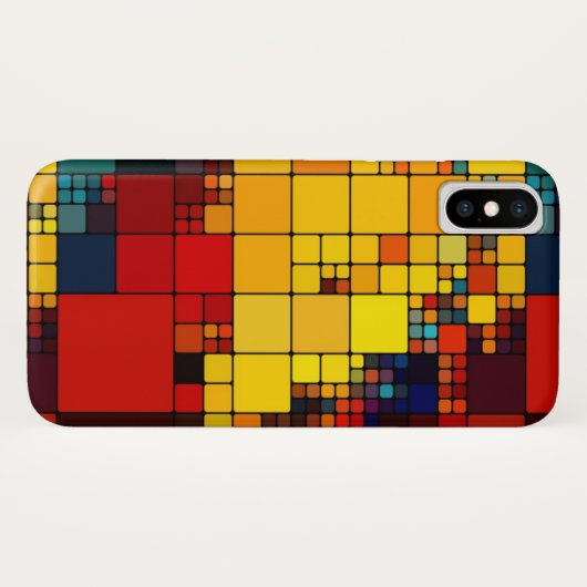 Coques Case-Mate iPhone Motif géométrique d'arc-en-ciel vibrant abstrait (Dos (Horizontal))