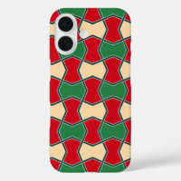 Motif géométrique de Cravate rouge rouge vert Orie