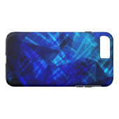 Coques Case-Mate iPhone Motif géométrique de glace bleue fraîche (Dos (Horizontal))