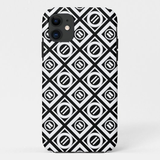 Coques Case-Mate iPhone Motif géométrique de signe d'égalité blanc sur le (Dos)