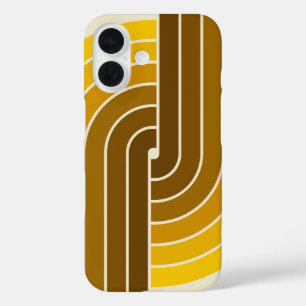 Coques iPhone 16 Motif géométrique de style rétro vintage des année