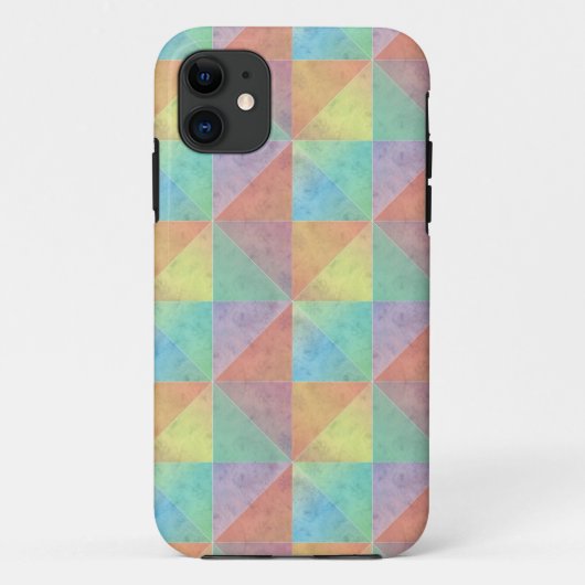 Coques Case-Mate iPhone Motif géométrique de triangle rempli d'aquarelle (Dos)
