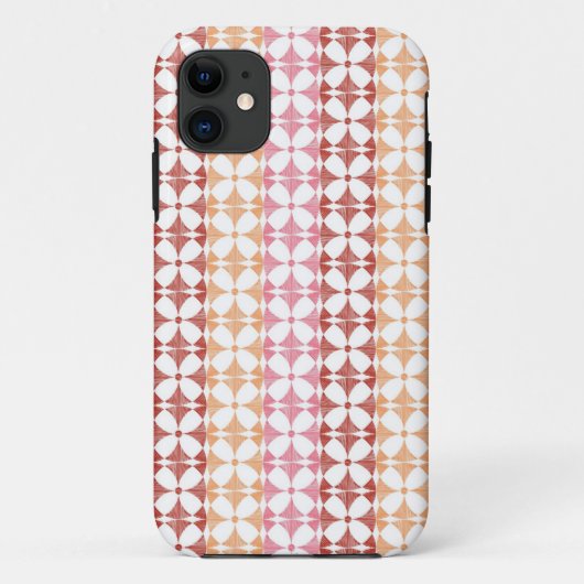 Coques Case-Mate iPhone motif géométrique des rayures rouges ikat (Dos)
