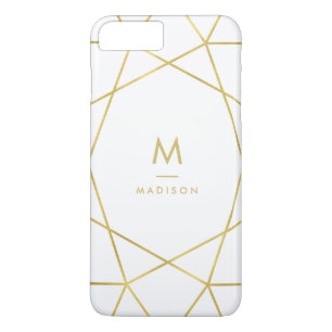 Coques Pour iPhone Motif géométrique d'or moderne de Faux sur le