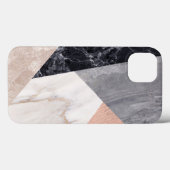 Coques Case-Mate iPhone Motif géométrique en marbre (Verso (horizontal))