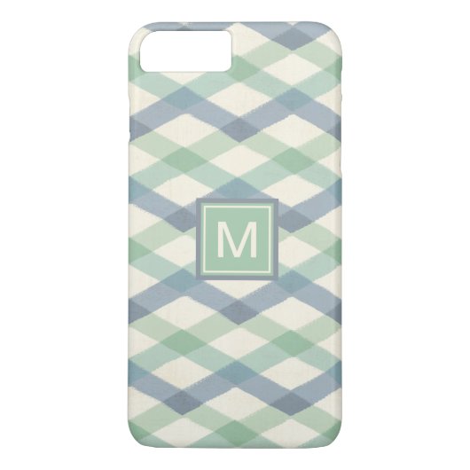 Coques Case-Mate iPhone Motif géométrique en pastel du monogramme | (Dos)