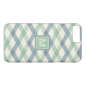 Coques Case-Mate iPhone Motif géométrique en pastel du monogramme | (Dos (Horizontal))