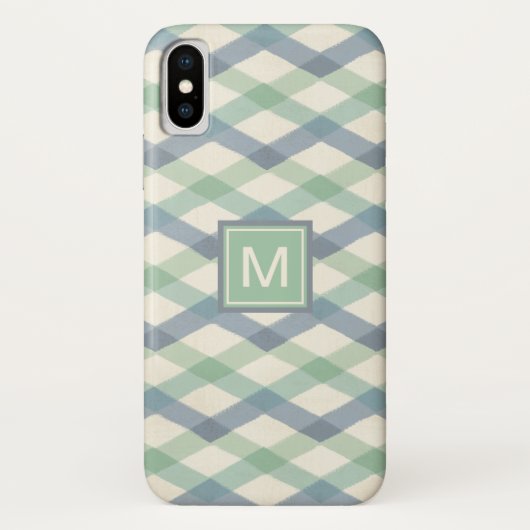 Coques Case-Mate iPhone Motif géométrique en pastel du monogramme | (Dos)