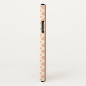 Coques Case-Mate iPhone Motif géométrique en pêche (Dos/Droite)
