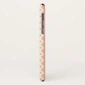 Coques Case-Mate iPhone Motif géométrique en pêche (Dos/Gauche)