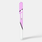 Coques Case-Mate iPhone Motif géométrique en rose et blanc (Verso / Gauche)