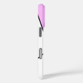 Coques Case-Mate iPhone Motif géométrique en rose et blanc (Verso / Droite)