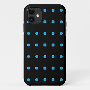Coques Pour iPhone motif géométrique étoile bleue 8 côtés