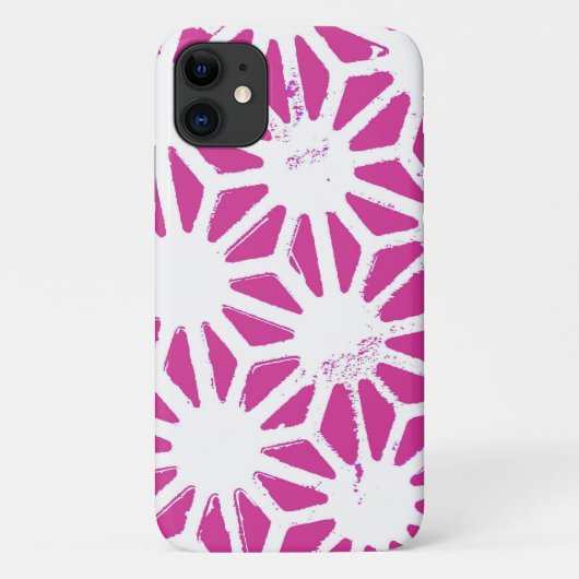 Coques Case-Mate iPhone Motif géométrique Fuchsia (Dos)