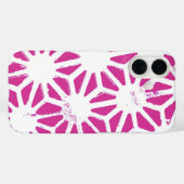 Coques Case-Mate iPhone Motif géométrique Fuchsia (Verso (horizontal))