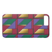 Coques Case-Mate iPhone Motif géométrique Gold violet vert rouge (Dos (Horizontal))
