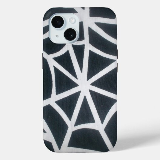 Coques Case-Mate iPhone Motif géométrique Gras noir et blanc Spider Web (Verso)