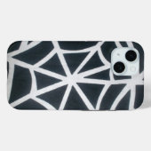 Coques Case-Mate iPhone Motif géométrique Gras noir et blanc Spider Web (Verso (horizontal))