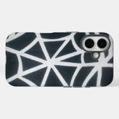 Coques Case-Mate iPhone Motif géométrique Gras noir et blanc Spider Web (Verso (horizontal))