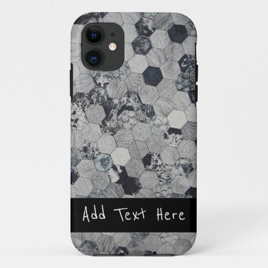 Coques Case-Mate iPhone Motif géométrique gris, blanc et noir (Dos)