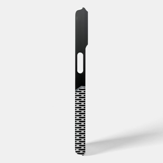 Coques Case-Mate iPhone Motif géométrique gris foncé. (Verso / Droite)