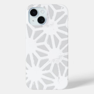 Coque Pour iPhone 15 Motif géométrique gris pâle