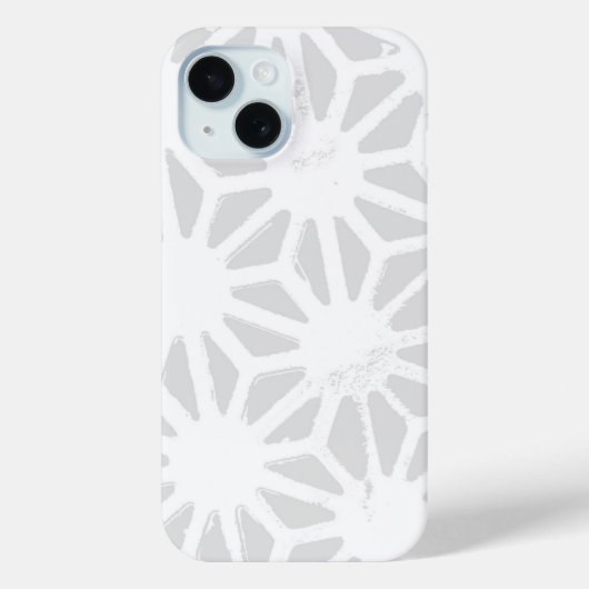 Coques Case-Mate iPhone Motif géométrique gris pâle (Verso)