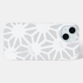 Coques Case-Mate iPhone Motif géométrique gris pâle (Verso (horizontal))