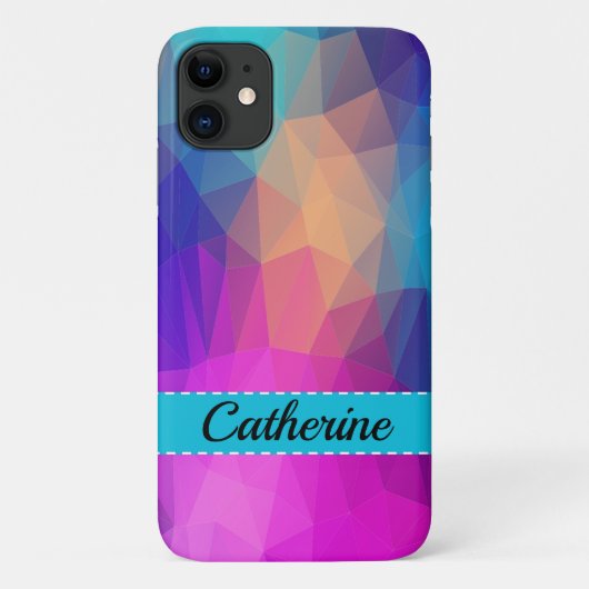 Coques Case-Mate iPhone Motif géométrique Impression avec nom Coque-Mate i (Dos)