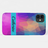 Coques Case-Mate iPhone Motif géométrique Impression avec nom Coque-Mate i (Dos (Horizontal))