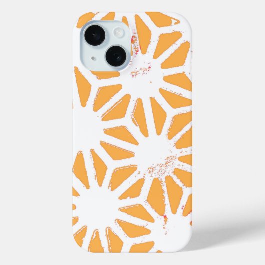Coques Case-Mate iPhone Motif géométrique jaune (Verso)