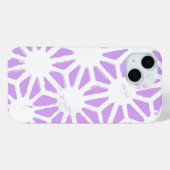 Coques Case-Mate iPhone Motif géométrique lilas (Verso (horizontal))