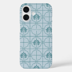 Coques iPhone 16 Motif géométrique Lotus Grid - Le Lotus Blanc