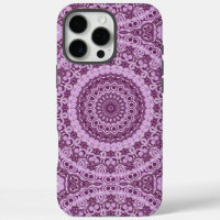 Motif géométrique mandala violet et lavande