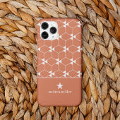 Coques Case-Mate iPhone Motif géométrique moderne avec étoile Monogram