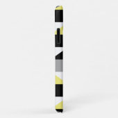 Coques Case-Mate iPhone Motif géométrique moderne gris jaune noir (Dos/Droite)