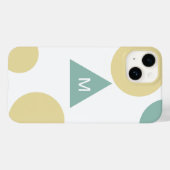 Coques Case-Mate iPhone Motif géométrique moderne Monogramme (Verso (horizontal))