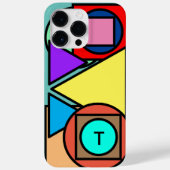 Coques Case-Mate iPhone Motif géométrique Monogramme (Verso)