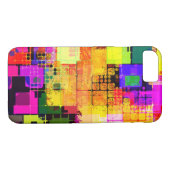 Coques Case-Mate iPhone Motif géométrique multicouleur carré (Dos (Horizontal))