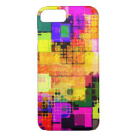 Motif géométrique multicouleur carré
